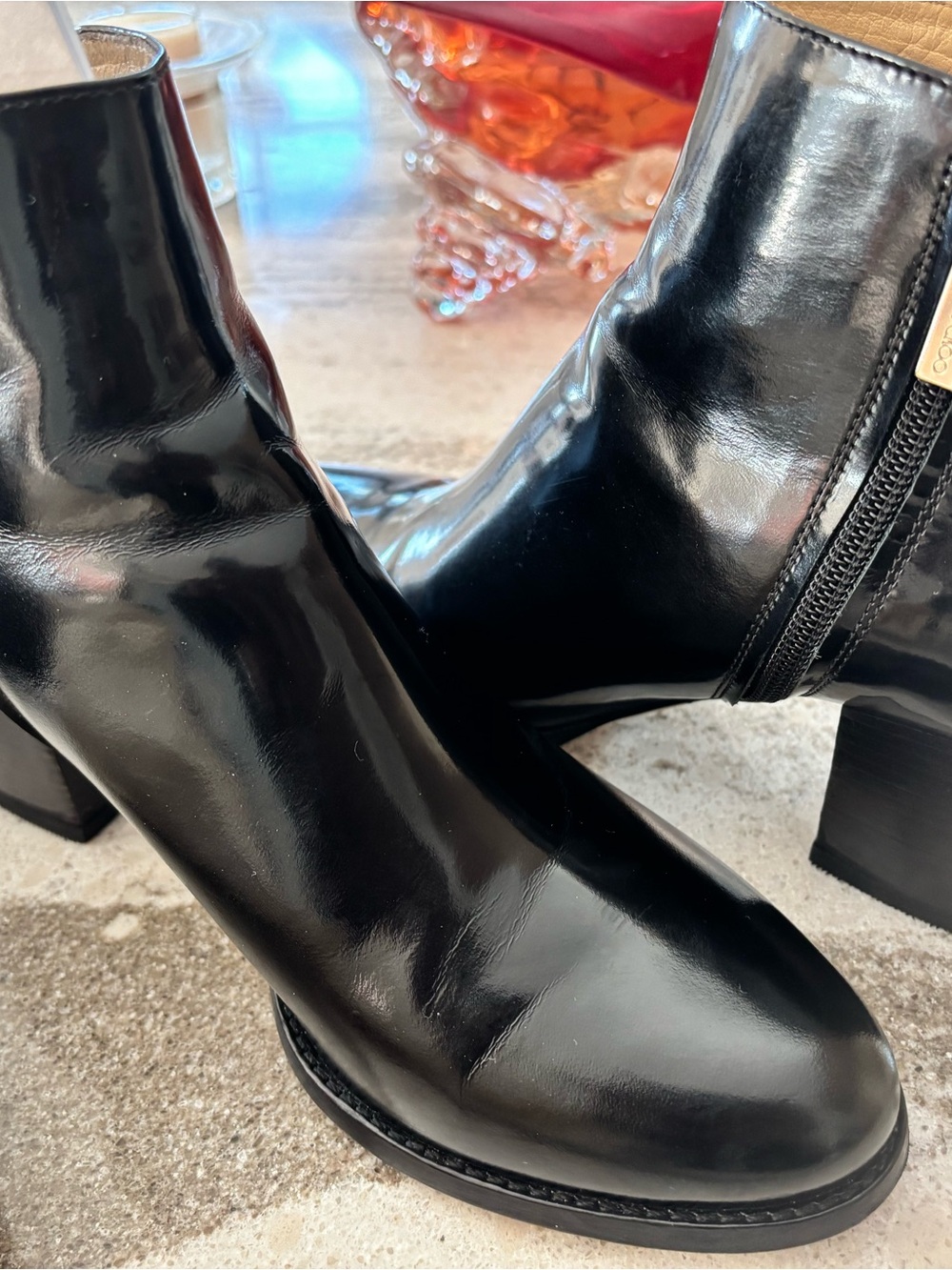 Jimmy Choo Black Women's Leather Ankle Boots
